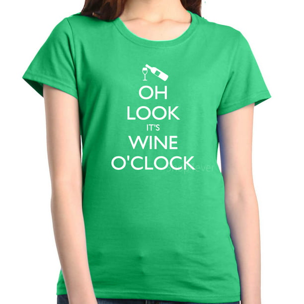 Shop4Ever Oh Look Its Wine OClock Hoodies Drinking Sweatshirts 